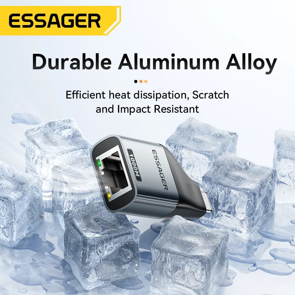 محول Ethernet RJ45 جيجابت من USB-C