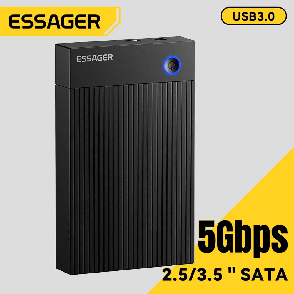 علبة حماية قرص صلب SATA 3.0 مقاس 3.5 بوصة بمنفذ USB 3.0