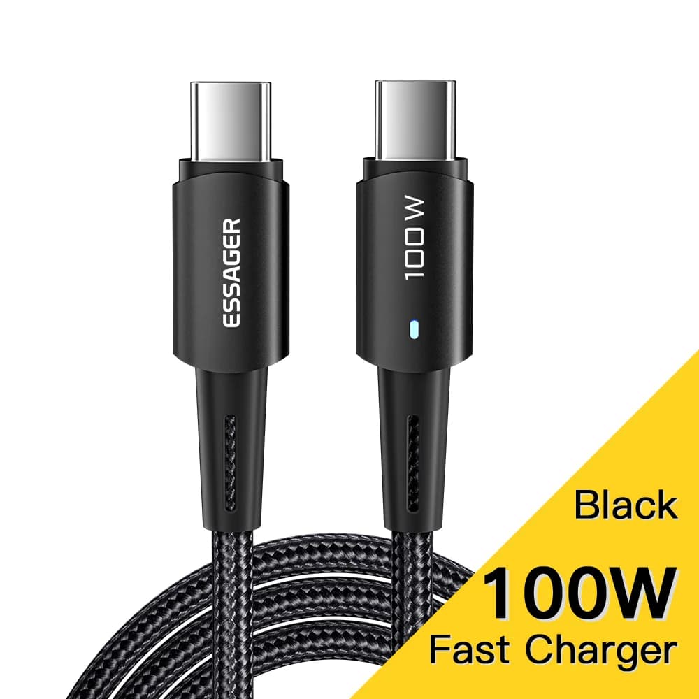كابل شحن سريع USB-C PD بقوة 100 واط