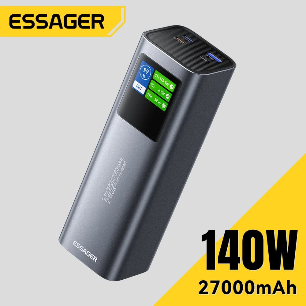 بنك طاقة سعة 27000mAh، شحن سريع 140W PD 3.1