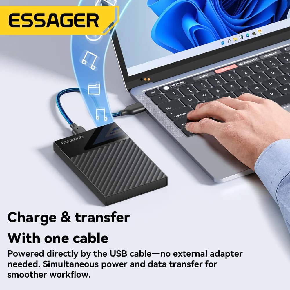 صندوق حماية SSD/HDD مقاس 2.5 بوصة USB 3.0 SATA