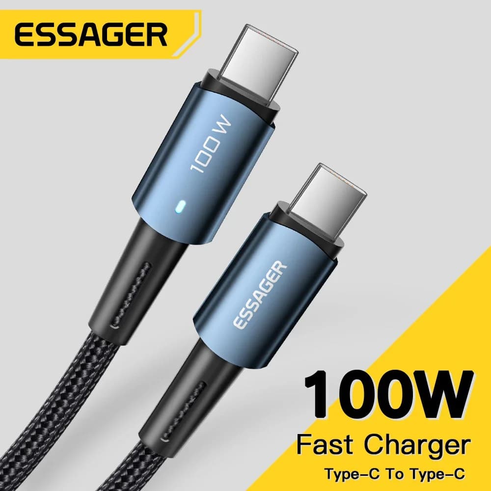 كابل شحن سريع USB-C PD بقوة 100 واط