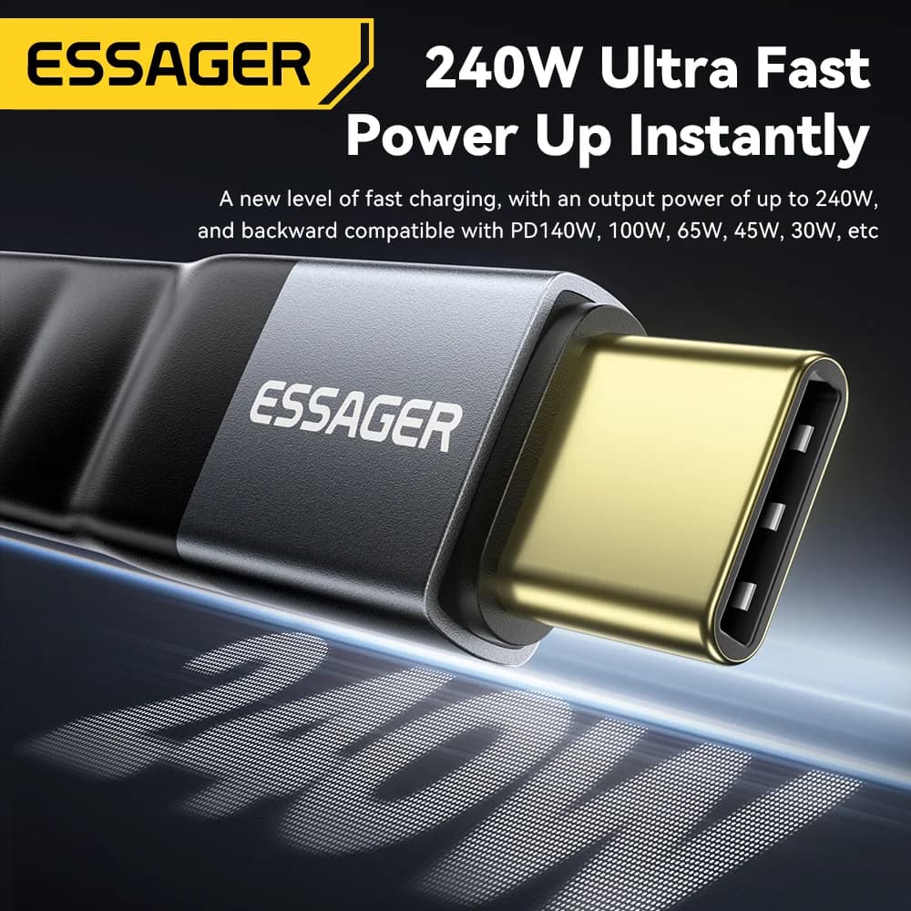 كابل USB 4.0 Type-C، 240W PD، فيديو 8K