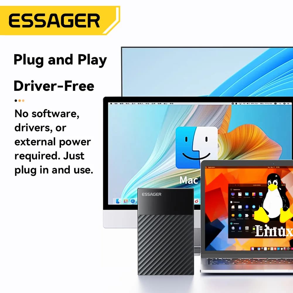 صندوق حماية SSD/HDD مقاس 2.5 بوصة USB 3.0 SATA