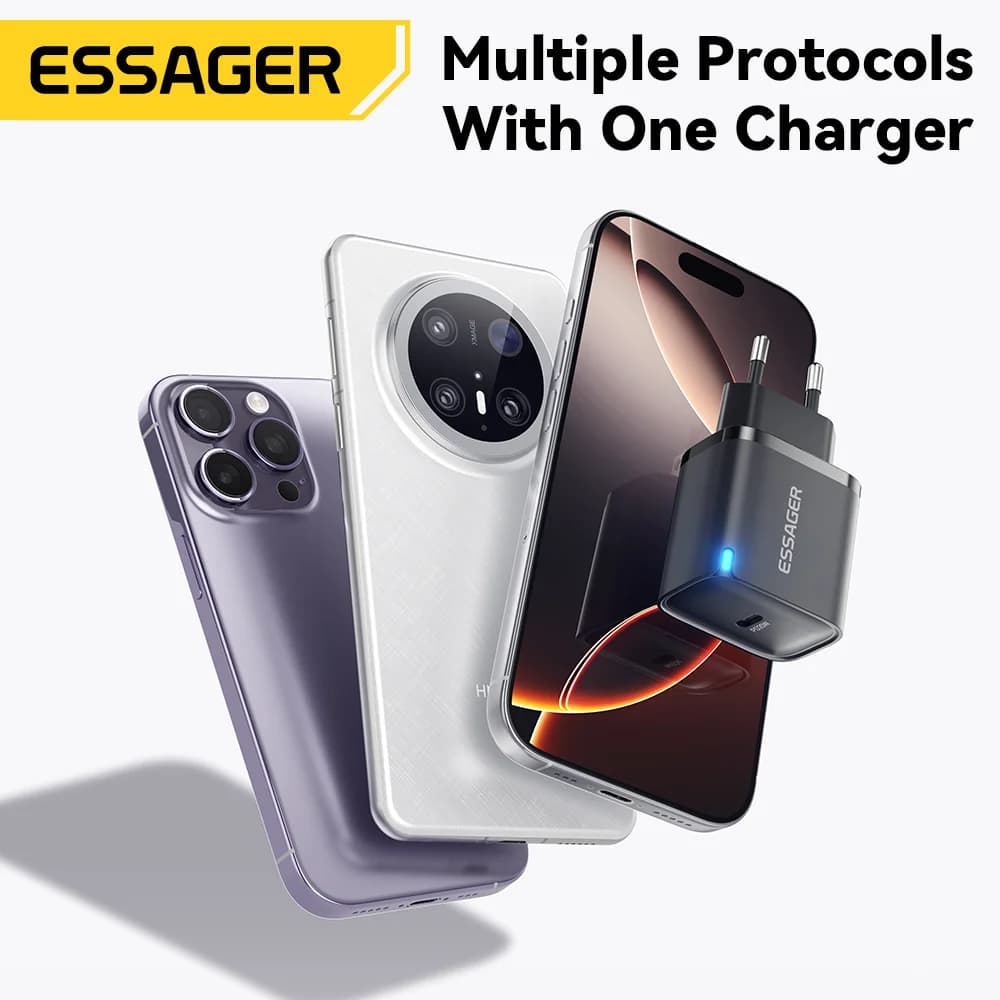 شاحن حائط مصغر USB-C PD للشحن السريع بقدرة 20 واط