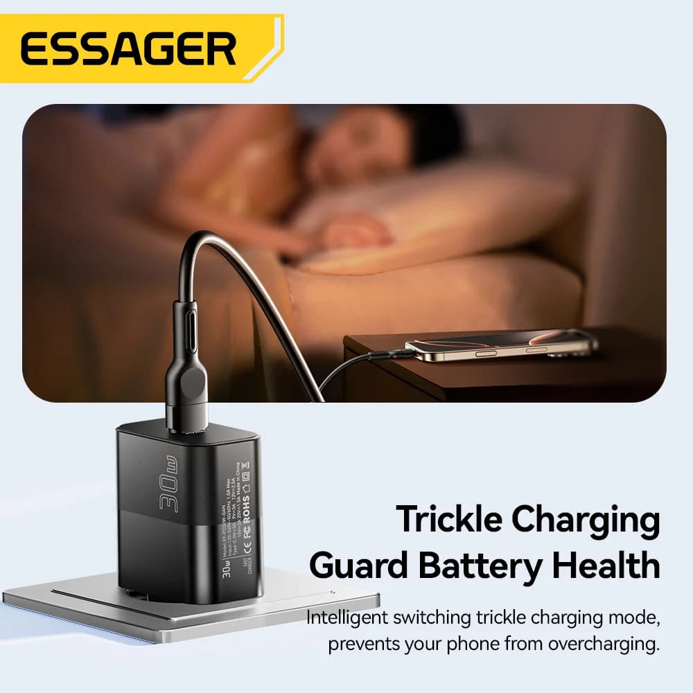 شاحن سفر USB-C PD بقوة 30 واط