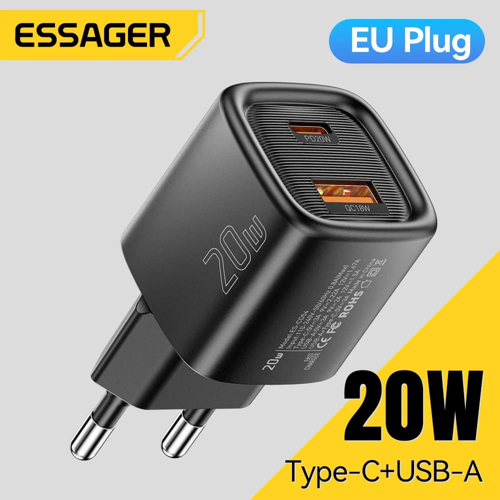 شاحن سريع USB-C PD بقوة 20 واط