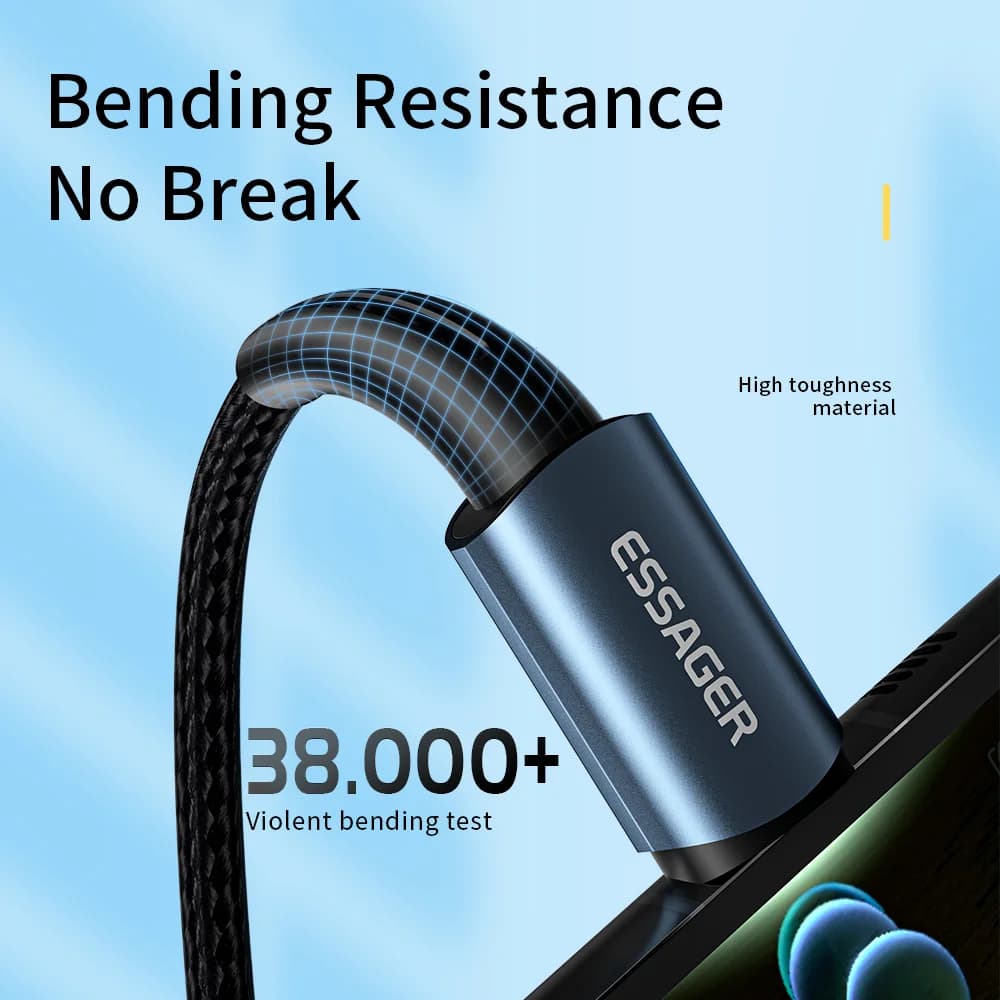 كابل شحن سريع USB-C PD بقوة 100 واط