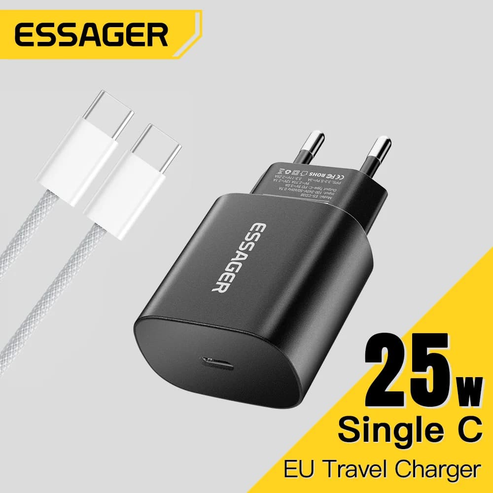 شاحن سريع USB-C PD بقدرة 25 واط