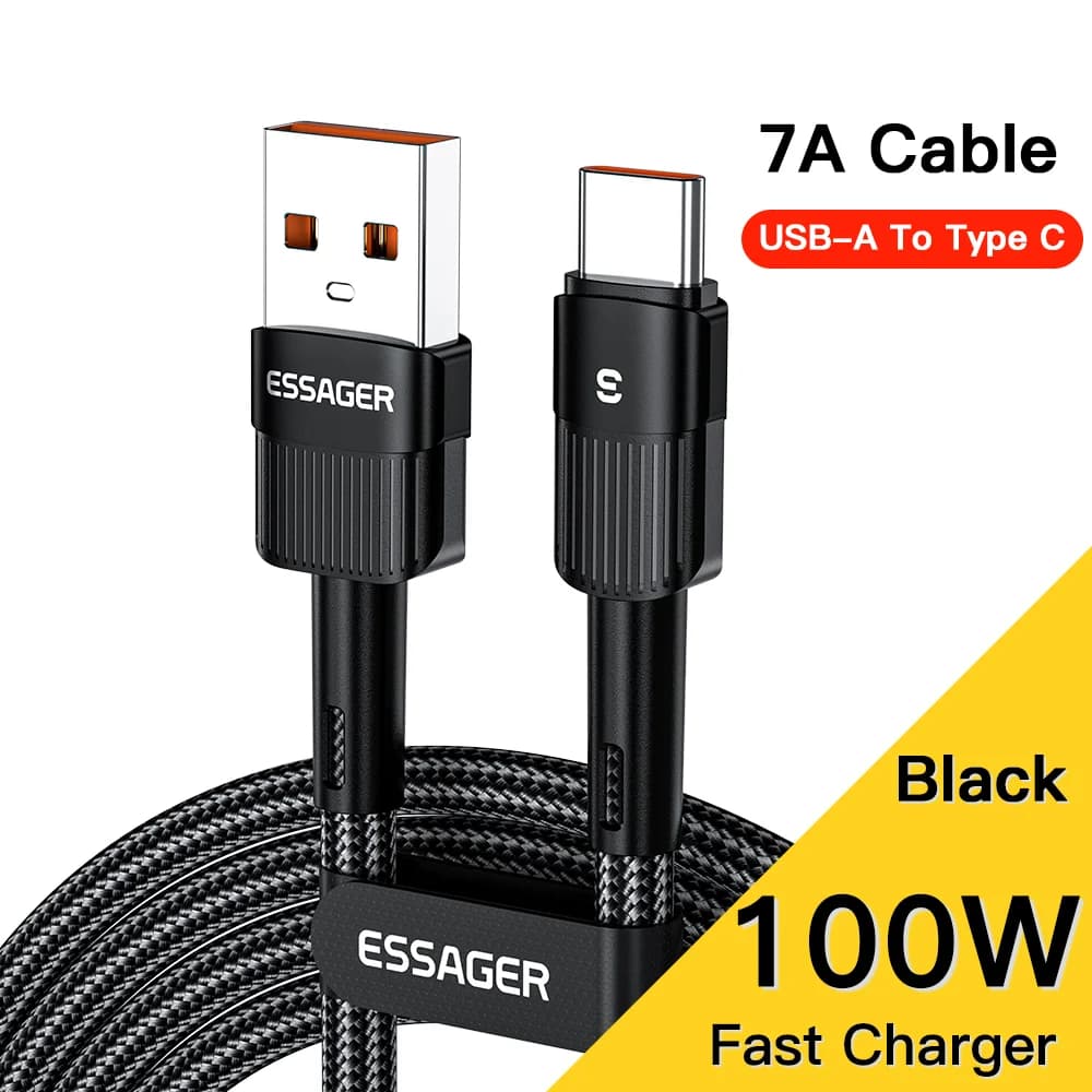 كابل بيانات وشحن سريع USB-C 7A بقوة 66W