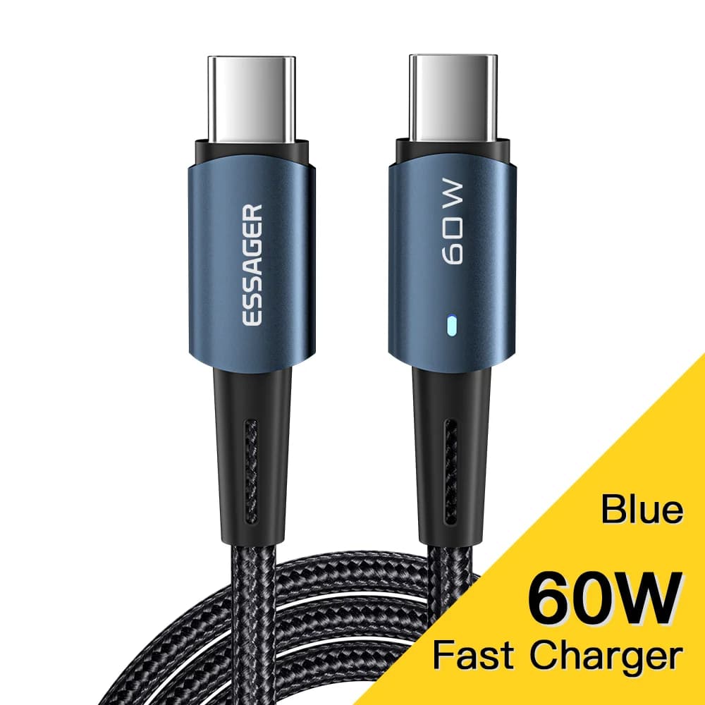 كابل شحن سريع USB-C PD بقوة 100 واط