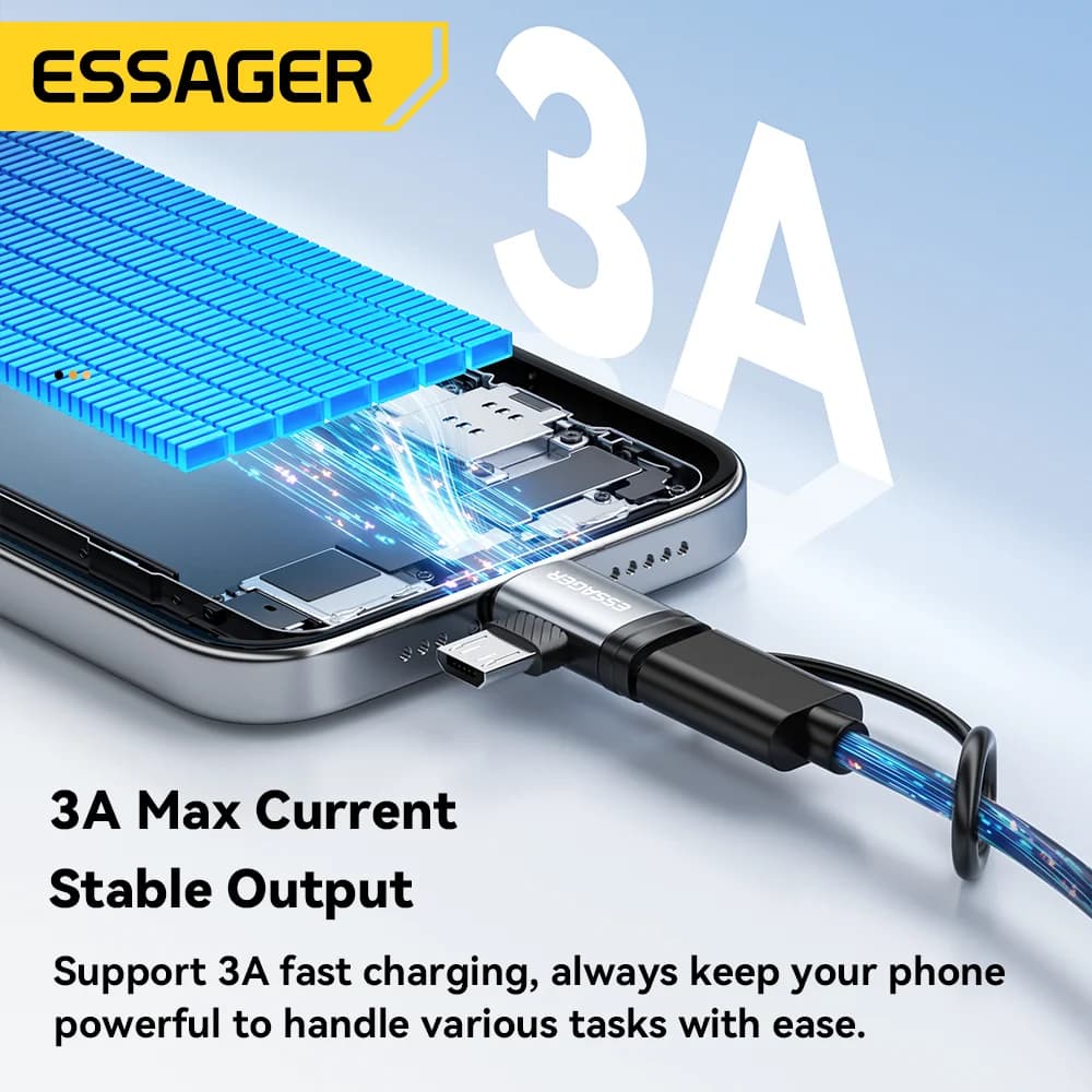 محول مزدوج Lightning و Micro USB 2 في 1